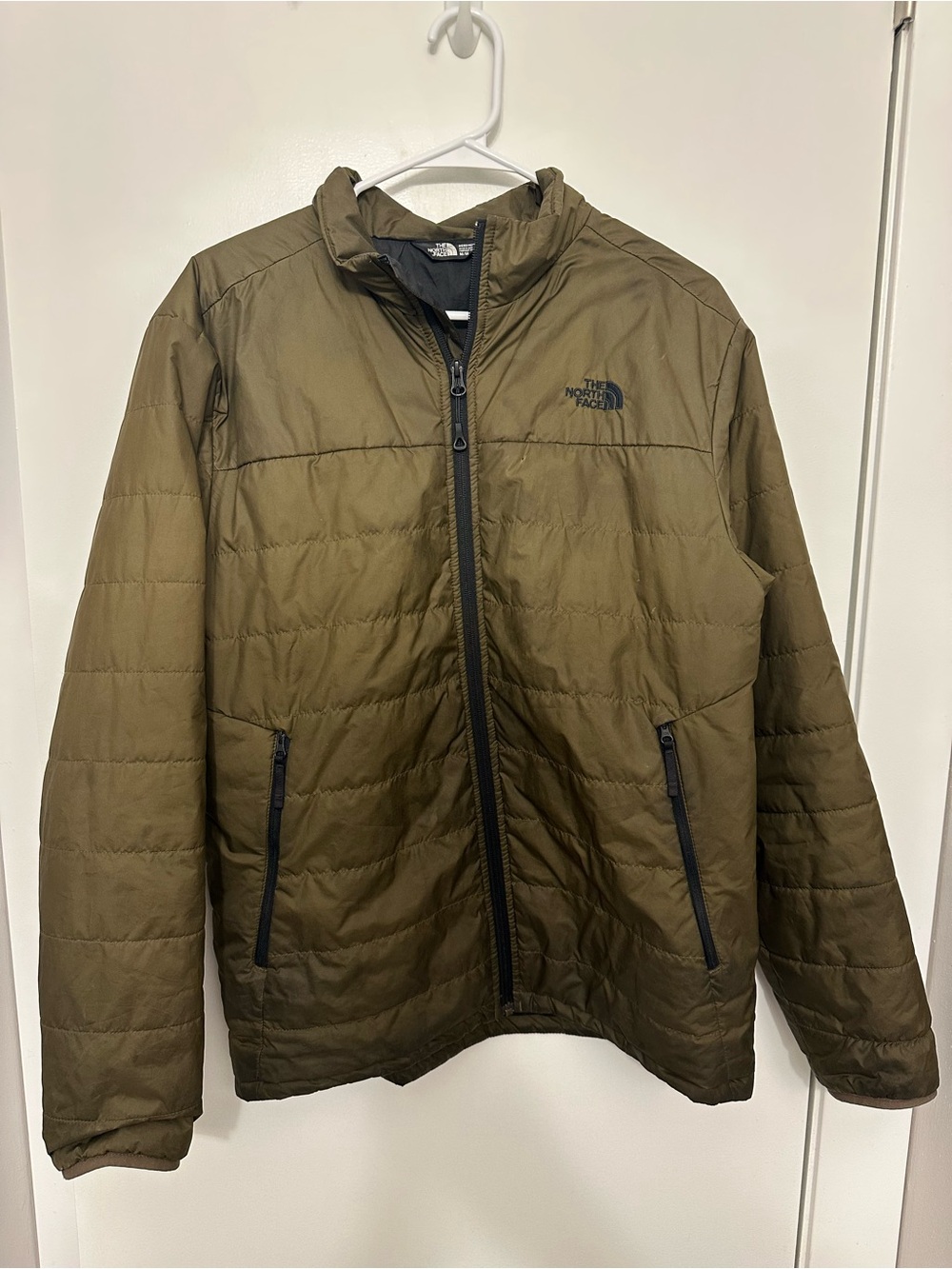 The North Face Men's Olive Green Quilted Puffer Jacket